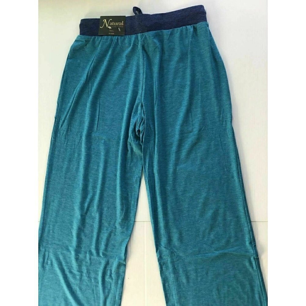 Natural Reflections Womens Solid Enamel Printed Waistband Lounge Pants - Picture 9 of 10